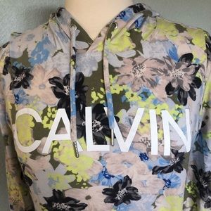 CALVIN KLEIN floral performance long sleeve top